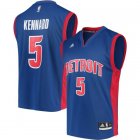 Camiseta Luke Kennard 5 Detroit Pistons adidas Road Replica Azul Hombre